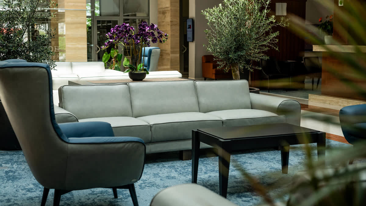 Sitzecke in der Lobby des Hotels Princess